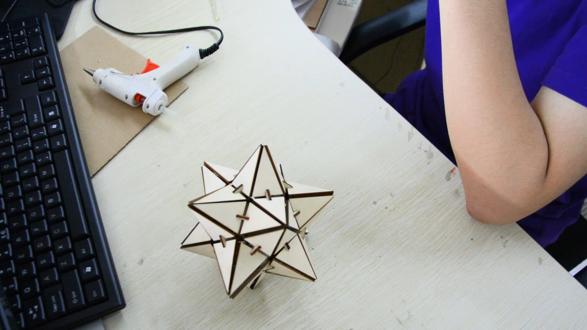 laser cutting wood star